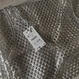 Silver Zara midi dress